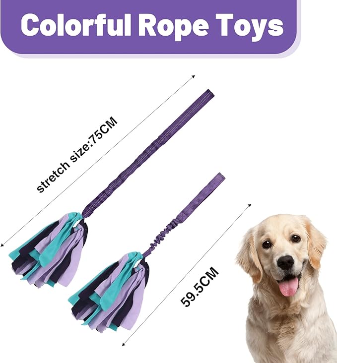 wodoca Interactive Dog Toys, Dog Rope Toys for Aggressive Chewers -Tough Rope Tug of War Dog Toys, Dog Tug Toy for Boredom for Small Medium Puppy Interacting Games (Purple)