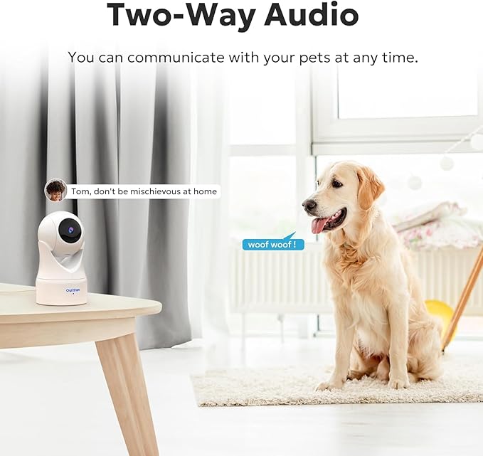 owltron Indoor Security Camera 5MP, 5GHz/2.4G WiFi Camera with IR Night Vision, Smart Home Security Cam with Motion Detection/Two Way Talk