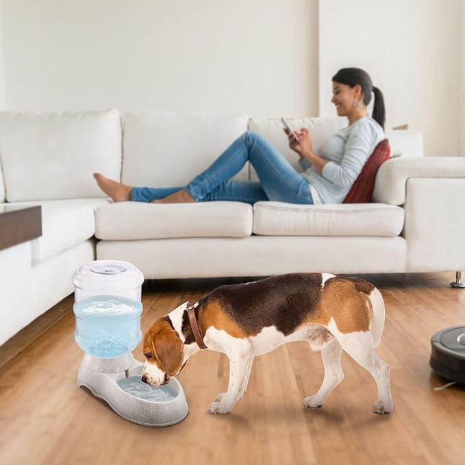 3.5L Automatic Pet Water Dispenser, Self-Refilling Pet Waterer for Cats and Dogs, Large Capacity Food-Grade Feeder