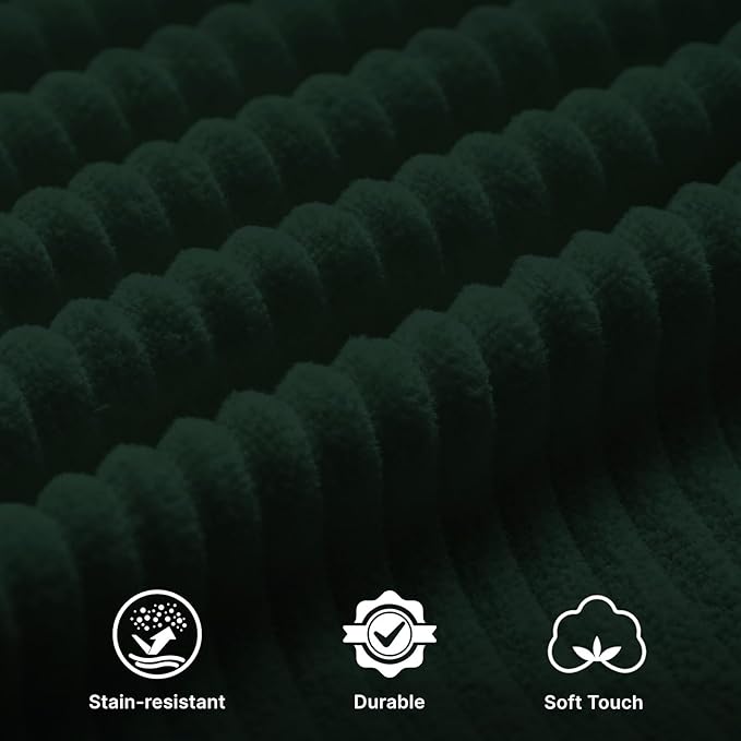 137” Modular Sectional Sofa Couch, 4-Seater U-Shape Sofa with Ottoman, Memory Foam Compressed Sofa, Free Combination Couch for Living Room,No Assembly Needed (Green, 4 Seats+ 2 Ottoman)