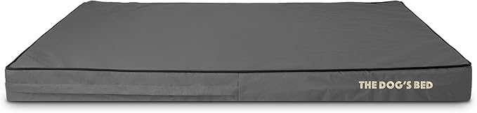 The Dog’s Bed Orthopedic Memory Foam Dog Bed, XXL Grey & Black 54x36, Waterproof, Supportive Dog Bed with Replaceable Covers, Veterinary Approved
