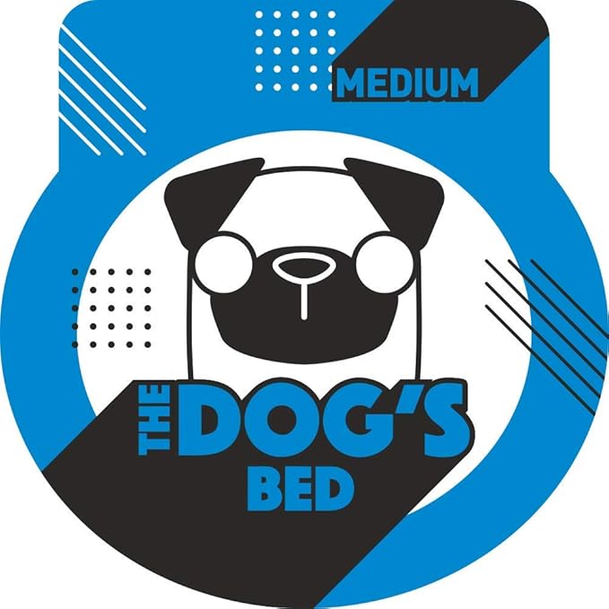 Replacement Outer Cover for The Dog's Bed Orthopedic Memory Foam Dog Bed. Washable Oxford Fabric, Medium (Blue with Red Piping USA Flag Embroidery & Centre Flag)