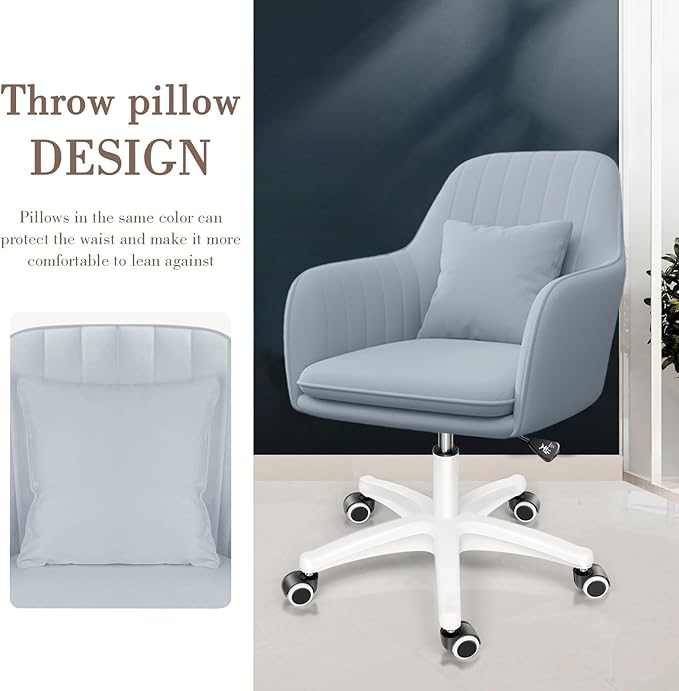 Cute Office Chair - Adjustable Task Chair, Modern & Comfortable, 360 Swivel, Mid Back, Suitable for Home Office & Living Room