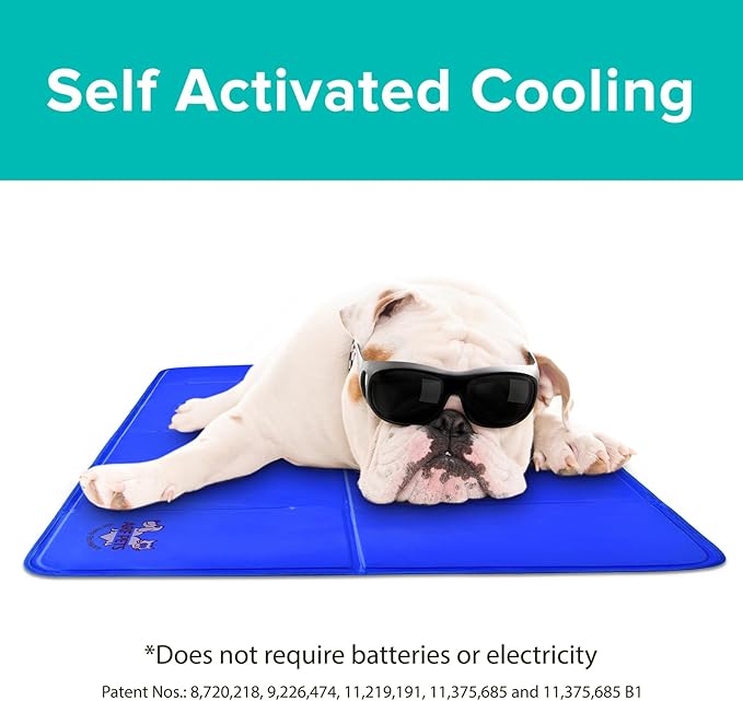 Arf Pets Cooling Mat for Dogs - Gel Self-Cooling Pad for Beds, Kennels & Crates | Durable, Non-Toxic, Pressure-Activated Relief | No Water, Electricity, Batteries or Refrigeration Needed, 20" x 30"
