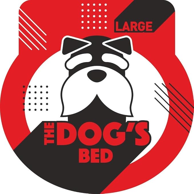 The Dog's Bed Replacement Outer Cover ONLY (Outer Cover ONLY - NO Bed, NO Waterproof Inner) for The Dog's Bed, Washable Oxford Fabric, Large (Grey with Black Piping)