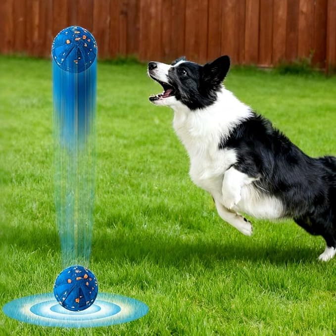 2025 Upgraded Smart Interactive Dog Balls, Auto Rolling Dog Toys for Aggressive Chewers , Waterproof Smart Shaking Pet Bounce Electric Balls, Automatic Moving Toys for Small Medium Large Dogs (Blue)