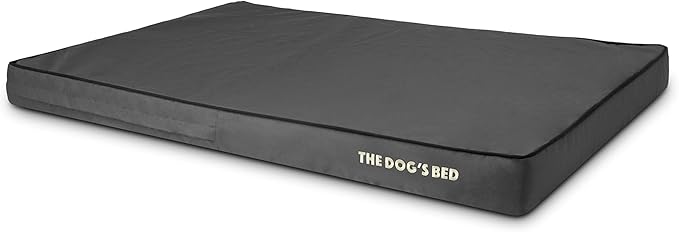 The Dog’s Bed Orthopedic Memory Foam Dog Bed, XXL Grey & Black 54x36, Waterproof, Supportive Dog Bed with Replaceable Covers, Veterinary Approved