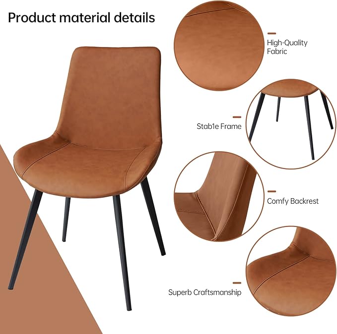 ZckyCine Modern Mid-Century Dining Table Set for 4-6 People Kitchen Dining Room Table Set Extendable Wood Dining Table and 4 Upholstered Chairs, Home Kitchen Furniture