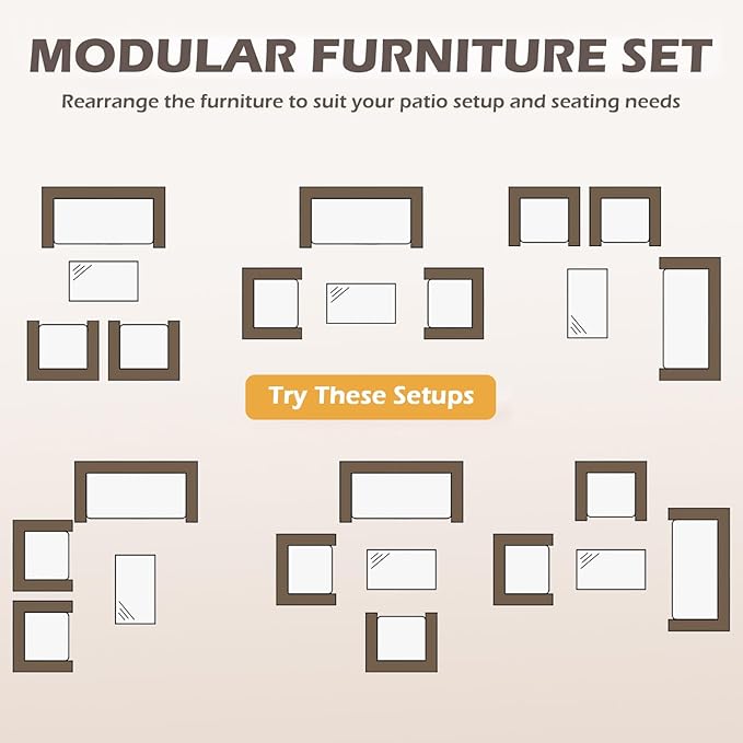 FDW | 4-Piece Patio Furniture Set | Blue | Outdoor Wicker Furniture with Coffee Table | Modern Rattan Chairs Conversation Set | Outdoor Seating | Weather-Resistant | for Porch, Garden, Lawn