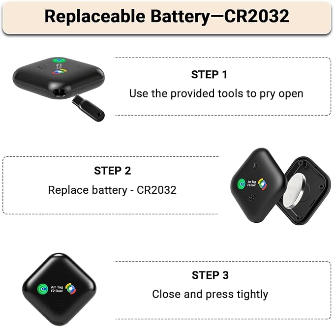 2 Pack Bluetooth Tracker for i0S or Android - Dual System Key Finder/Backpack Tracking Tag/Item Locator/Luggage Smart Tag/Pet Tracker, Compatible with Apple Find My or Google Find Hub,IP67 Waterproof