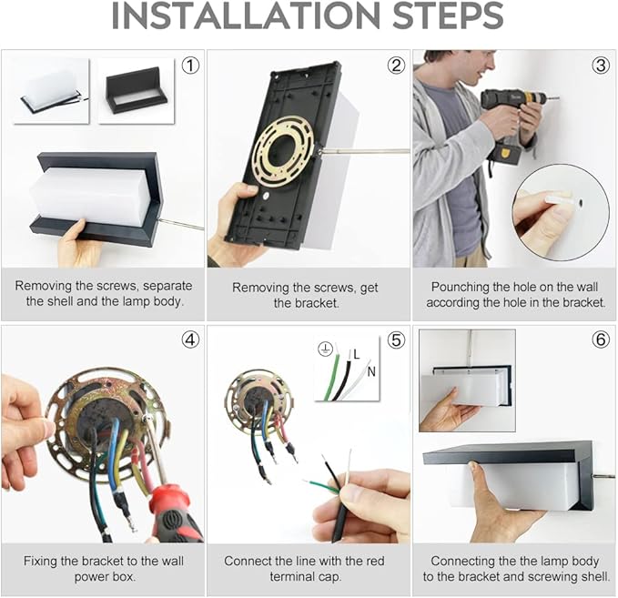 Sytmhoe Outdoor Lights Wall Mounted,Modern LED Sconce Outside Wall Lamp, 3 Colors 24 Watts Outdoor Lights for House Corridor Porch Garage Cafe Villas Hotel Lighting