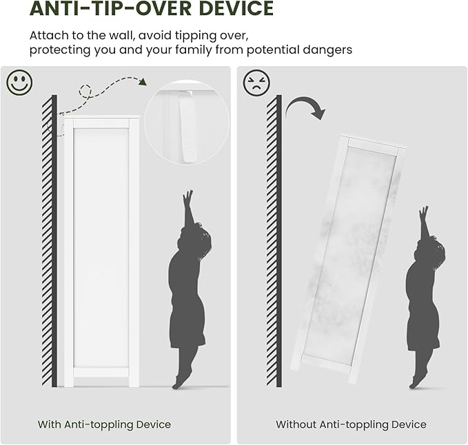 Iwell Storage Cabinet with 2 Doors and 4 Storage Shelves, Credenza Buffet Cabinet, Bathroom Cabinet for Living Room, Entryway, Home Office, White