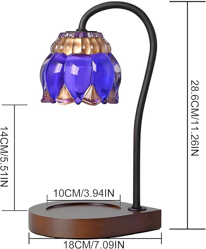 Candle Warmer Lamp - Electric Candle Lamps Timer, Compatible with All Jar Candles, Gifts for Her, Gift for Mom, Dimmable Candle Warmer, Candle Holders for Home Decor Purple