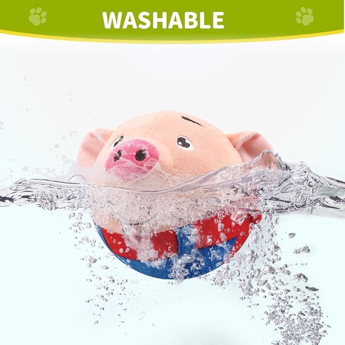 Active Moving Plush Toys, New Upgraded Interactive Squeaky Moving Toys for Small to Medium Dogs, Bouncing Washable Rabbit