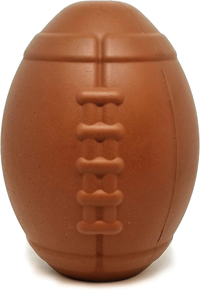 SodaPup MuttsKickButt Football – Durable Dog Treat Dispenser & Chew Toy Made in USA from Non-Toxic, Pet Safe, Food Safe Natural Rubber for Mental Stimulation, Problem Chewing, Calming Nerves & More