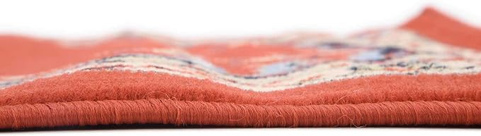 Unique Loom Reza Collection Traditional Persian Style Area Rug, 2 ft 2 in x 8 ft 2 in, Terracotta/Ivory