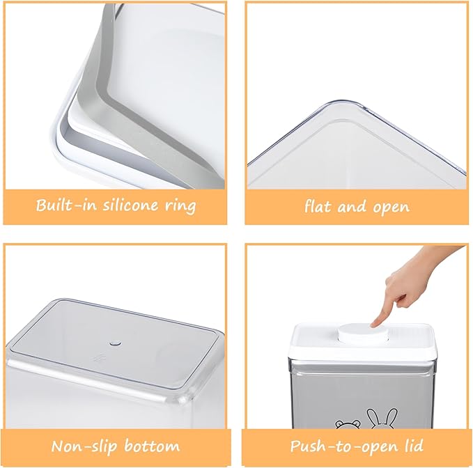 Small Animal Food Storage Box,Pet Food Storage Containers,Hamsters Treats Container,Food Storage Containers with Lids,Suitable for Hamster/Guinea Pig/Rabbit Dry Food Containers(3.4L)