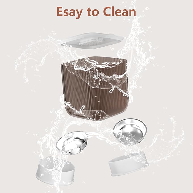 Automatic Dog Feeder, Cat Feeder Automatic with Remote Feeding, 5L WiFi Cat Food Dispenser for 2 Cats, Small Pets Timed Automatic Feeders with Dual Power Supply (WiFi)