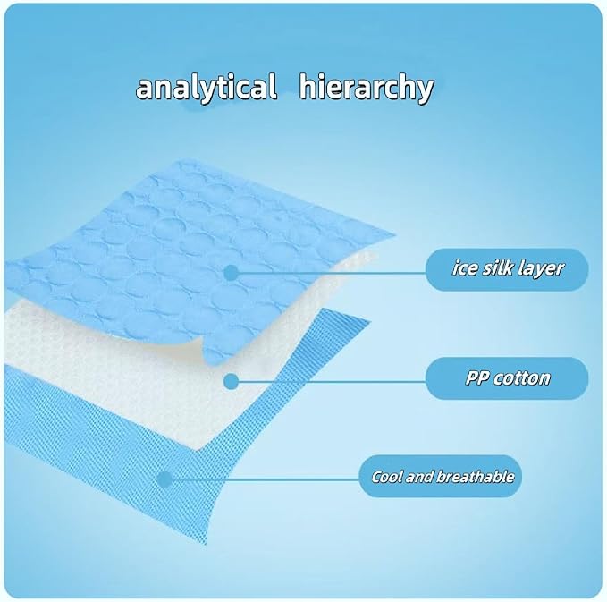 Large Dog Cooling Mat 27.56x21.65 Inches - Self Cooling Pad for Large Breeds, Portable Pet Cooling Pad for Crate & Outdoor Use, Durable Oxford Fabric (L, Dogs & Cats)
