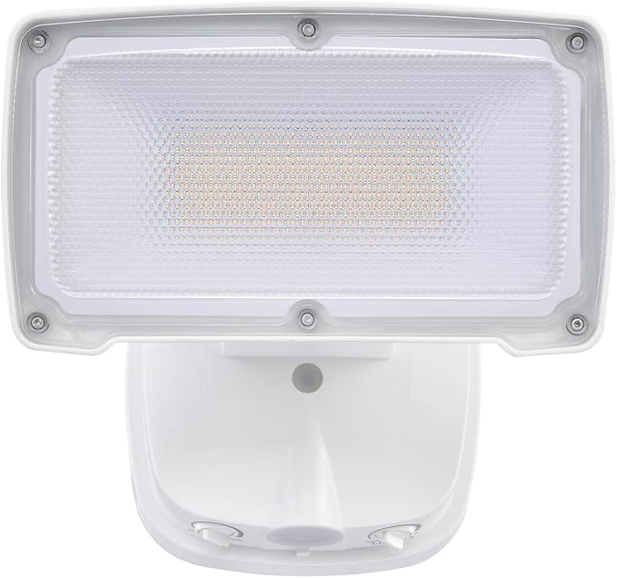 26W Flood Lights Outdoor, CCT Integrated LED Security Light Fixture, 1 Head Exterior LED Outdoor Light with Dusk to Dawn Control, ETL Water Resistant for Garage, Yard, Porch (White)