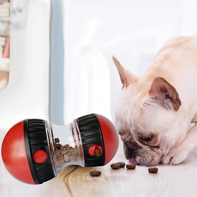 Dog Food Puzzle Toys, Adjustable Dog Treat Dispensing Dogs Toys, Interactive Chase Slow Feeder for Boredom and Stimulating, IQ Training for Medium/Large Dogs