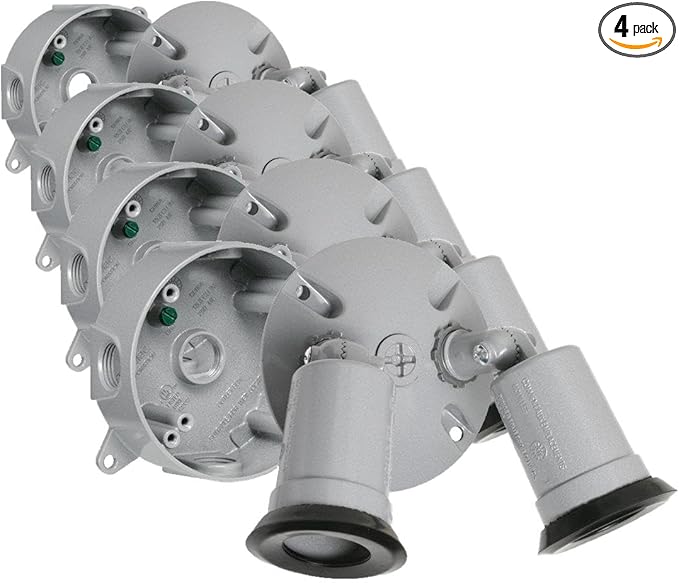 Hubbell-Bell LT233S Traditional Outdoor Flood Light Kit, Gray (Pack of 4)