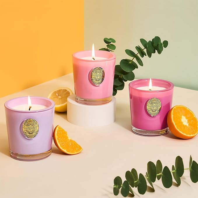 M&SENSE Natural Soy Candle | Peony Blush&Pink | 9.2 oz, 50H Burn Time | Luxury Scented Candle for Relaxation, Gifting, Home Décor | Ideal for Bedroom, Office, Party Ambiance