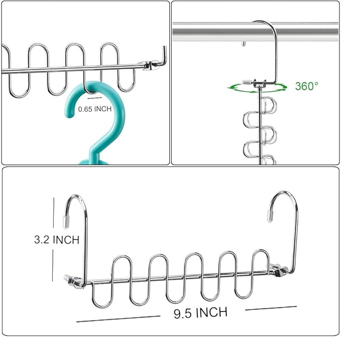 Meetu Space Saving Hangers Magic Cloth Hanger Metal Closet Organizer (Pack of 12)