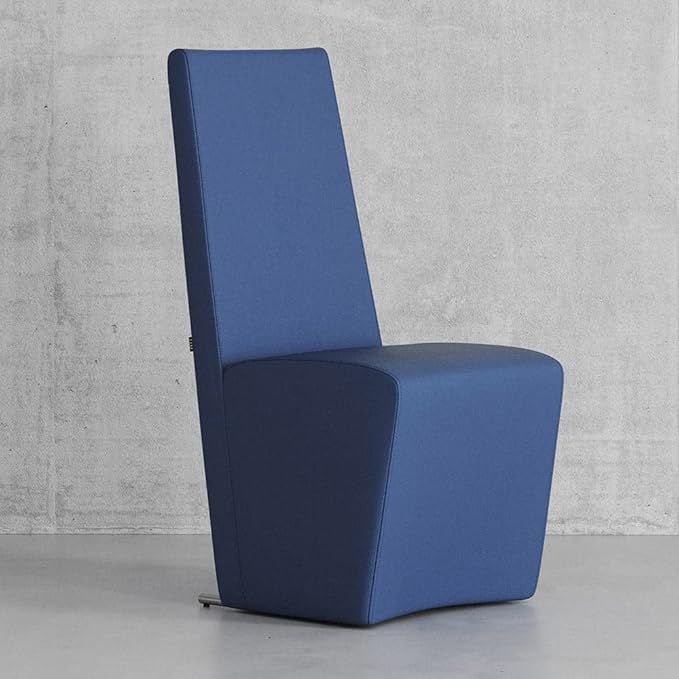 Zuri Boston High Back Modern Leatherette Dining Chair - Dark Blue