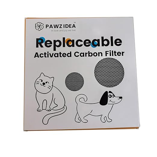 PAWZIDEA Activated Carbon Filter Replacement for Pet Waste Trash Cans Wall Mounted, 3.15"*3.15" Square Thick Deodorizing Carbon Filters, 4-Pack, Replace Every Month