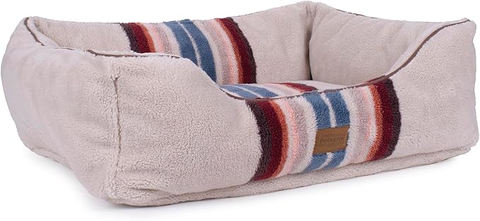 Pendleton Berber Kuddler Dog Bed - Serape Rosewood, L