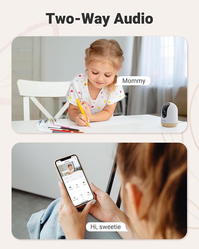 MUBVIEW 5MP Plug-in Indoor Security Camera no Subscription, 5/2.4G WiFi Pet Cam Indoor with Phone App, Dog Camera with Speaker, Night Vision, Motion Detection, Auto Tracking, Cat/Elder/Baby Monitor