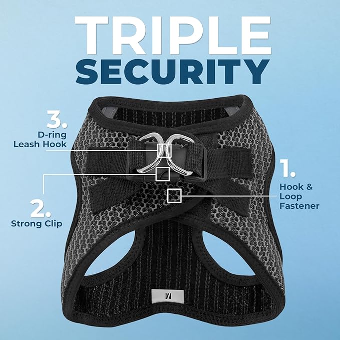 Best Pet Supplies Voyager Step-in Air Harness - All Weather Mesh, Reflective, No Pull Harness for Dogs, Cats - Secure with Hook & Loop Fastener, Buckle, Double D-Rings - Tone, XL
