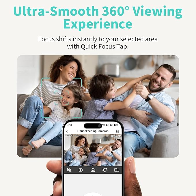 Security Camera, 2K HD Indoor Security Camera, 360 Degree Pan/Tilt Pet Camera 2.4G and 5G WiFi, Motion Detection, 2-Way Audio, Siren, Night Vision, Cloud SD Card Compatible Alexa Google Assistant