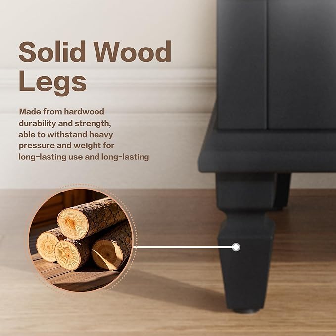 Rustic 55'' Tall Storage Cabinet with 2 Hollow-Carved Doors a Drawer, Wood Accent Cabinet with Solid Wood Legs for Living Room, Hallway, Dining Room (Black-T)