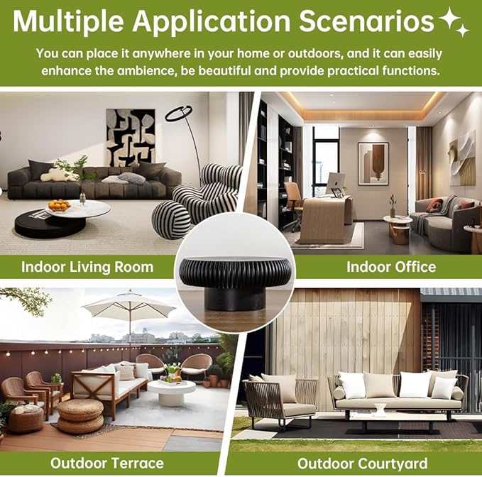 Black Round Coffee Table for Living Room Round Fluted Drum Coffee Table Modern Fluted Coffee Tables for Living Room (Black, 31.4 inch)