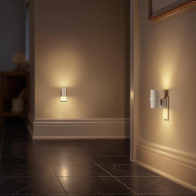 Briignite Motion Sensor Night Light,2 Pack Motion Activated Plug in Night Lights, 0-100LM Dimmable Soft White 3000K, Motion Sensor Light Indoor for Bathroom Hallway Bedroom Stairway Kid Elderly Pet