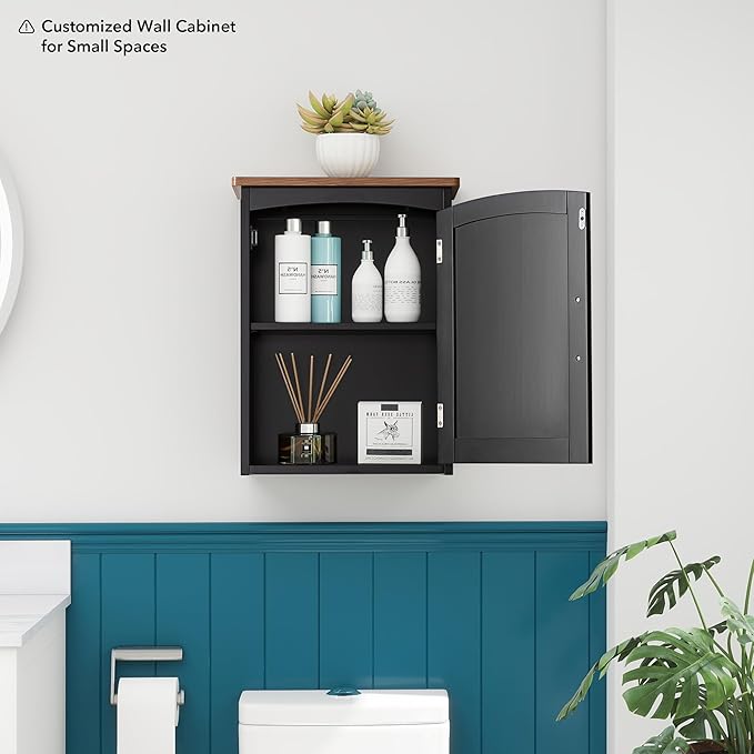 Bathroom Wall Cabinet 15 x 20 Inch Small Wall Cabinets Single Door Over Toilet Medicine Cabinet for Small Bathrooms