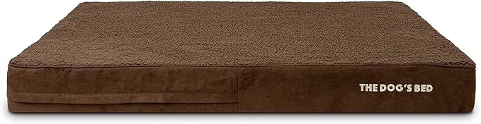 The Dog’s Bed Orthopedic Memory Foam Dog Bed, XXL Brown Plush 54x36, Pain Relief for Arthritis, Hip & Elbow Dysplasia, Post Surgery, Lameness, Supportive, Calming, Waterproof Washable Cover