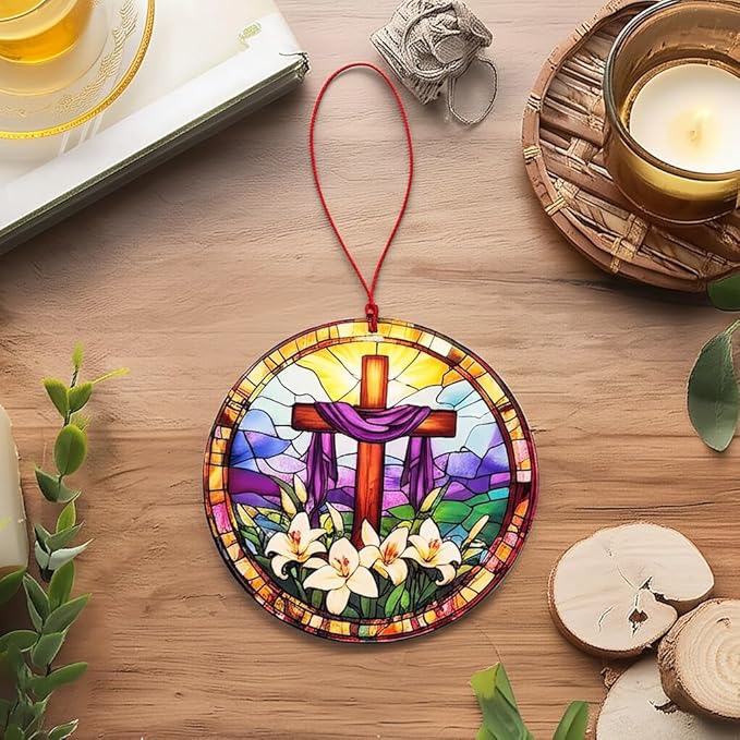 Cross Christmas Ornaments - Christian Christmas Decor - Cross Ornaments for Christmas Tree - Religious Christmas Ornaments - Christian Christmas Ornaments - Nativity Christmass Ornament