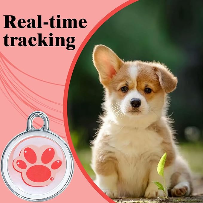 Smart GPS Tracker for Dogs|mini Easy to use Cat GPS Tracker|Waterproof and Drop-Proof|Real-time Positioning Smart Alarm pet Tracker|Extra Long Battery Life of 365 Day|No Subscription (Android & iOS)