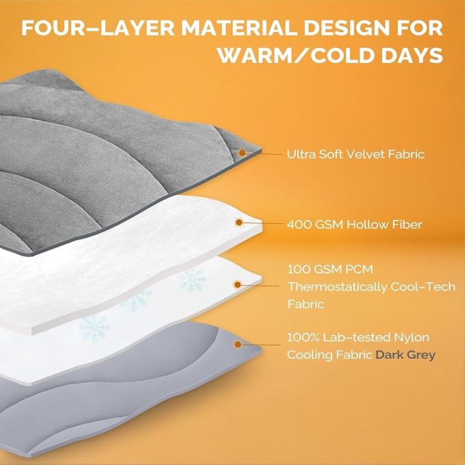 Cozyide Dog Crate Pad, Large Reversible Dog Cooling Mat(Cool & Warm), Washable Soft Crate Mat for All Season, 36" L x 23" W, Dark Grey