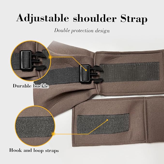 Dog & Cat Carrier Sling, Adjustable Soft Padded Shoulder Puppy Carrier, Hands-Free Dog Carrier Bag with Double Safety Buckles Premium Material for Outdoor Travel (Caramel, M)