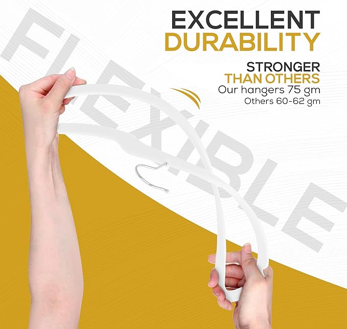 Premium Velvet Hangers 50 Pack Ultra Thin Non Slip Adult Felt Space Saving Slim Suit Hanger for Closet Heavy Duty Coat Pants Jackets Dress Hangers 360° Swivel Hook Hold Upto 10 lbs White