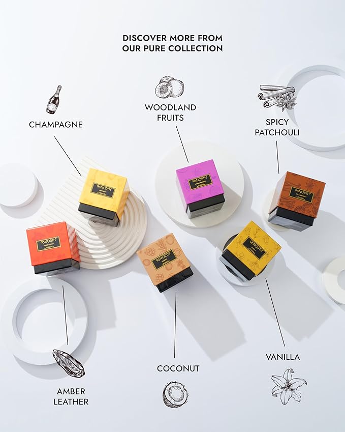 96NORTH | Pure Coconut Candle | 100% Natural Soy Wax | One Wick Jar Candle | Natural Fragrance Technology | Non Toxic | Up to 35 Hours Burning Time | Aromatherapy Gift for Men and Women