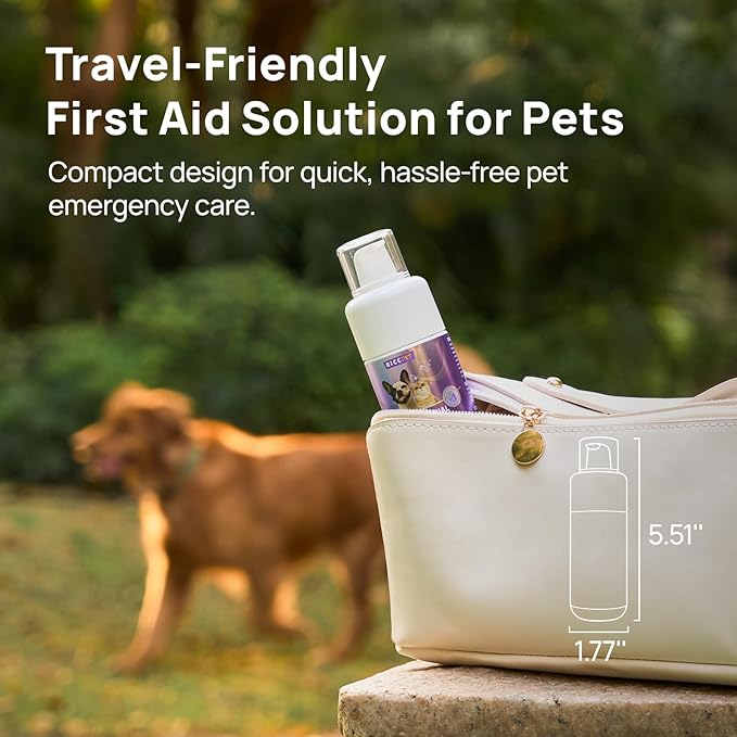 HICC PET Dog Wound Care Hydro Gel, Heals Wounds, Hot Spot Treatment for Dogs, Soothes Inflammation, Prevents Infection, Treats Bites, Scratches & Skin Ulcers, Cat Wound Care Solution, 2 Packs