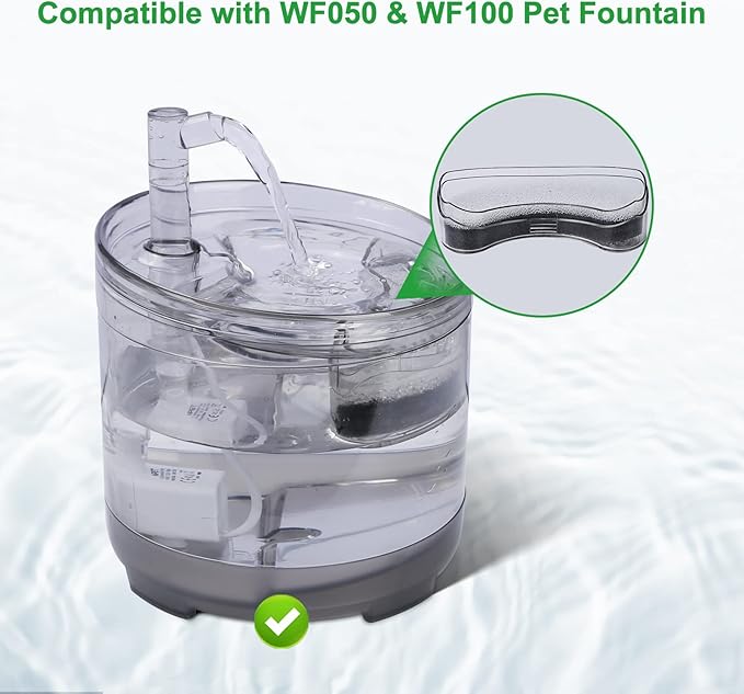 4 Pcs Pet Water Fountain Filters for WF050 & WF100 Cat Fountain, Cat Fountain Filter Replacement, Triple Filtration Cat Water Filter, Cat Filters for Water Fountain
