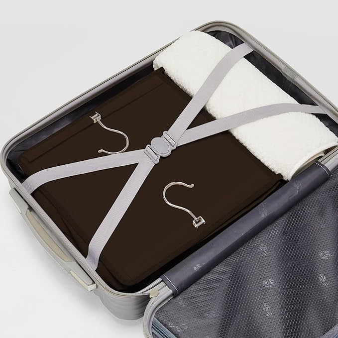 YOUDENOVA Hanging Closet Organizer, 6-Shelf Closet Hanging Storage Shelves, Brown