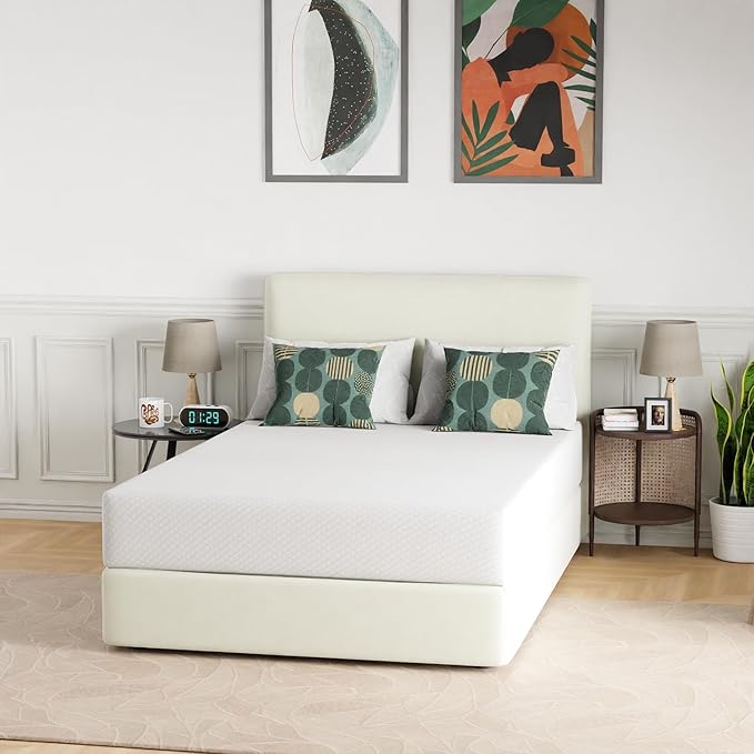 FDW | 10 Inch Full Mattress | Medium Firm | Gel Memory Foam Mattress | White | Bed in a Box, CertiPUR-US Certified | Pressure Relief, Cooling Ventilated Foam | Washable Removable Cover