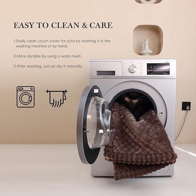 Couch Covers for 3 Cushion Couch Sofa Pet Friendly,Non-Slip Sofa Cover Washable